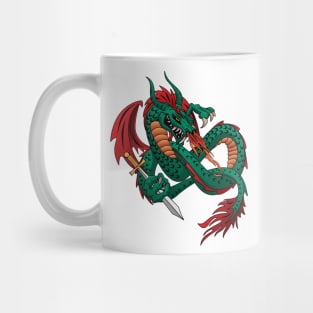 Flying Fire Breathing Dragon Mug